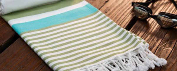 fouta sur une terrasse