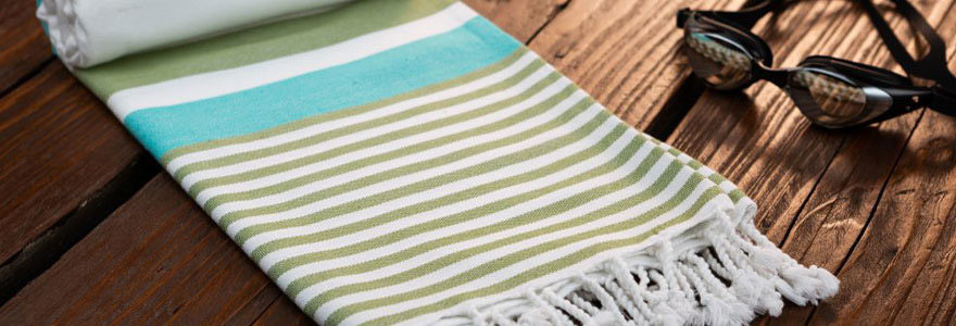 fouta sur une terrasse